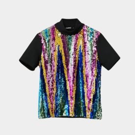Desigual glitteres póló