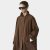 Massimo Dutti Oversize vízlepergetős barna kabát