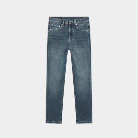 Massimo Dutti Mid-rise cropped slim fit farmernadrág